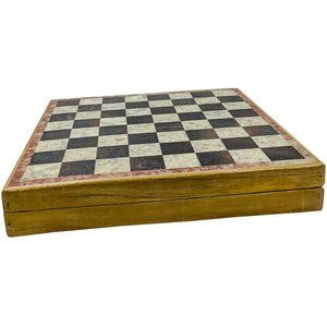Handmade Folding Wooden Bone Chess Board (10inch)